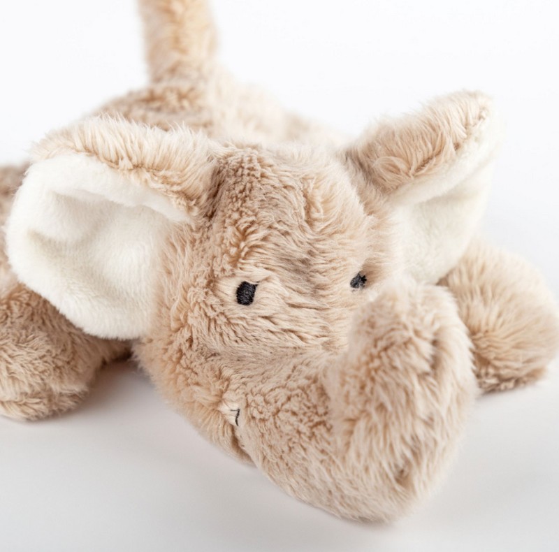 Piccolo peluche morbido a forma di elefante, adatto dai 3 mesi in su